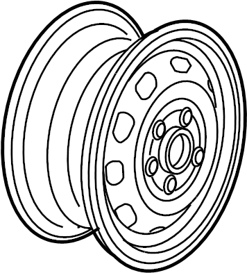 Wheel, Steel 1J0-601-027-AP-03C - View 2