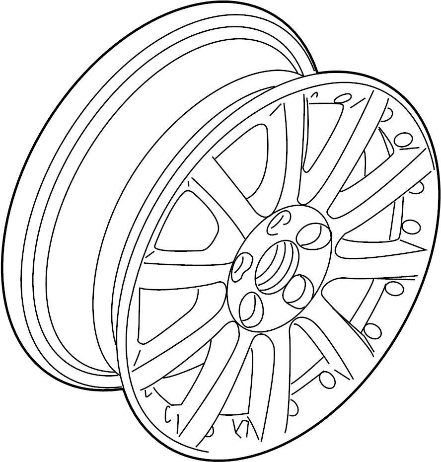 Wheel, Alloy 5K0-601-025-AN-8Z8 - View 4