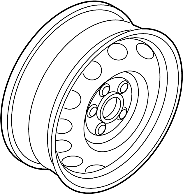Wheel, Steel 561-601-027-03C - View 2