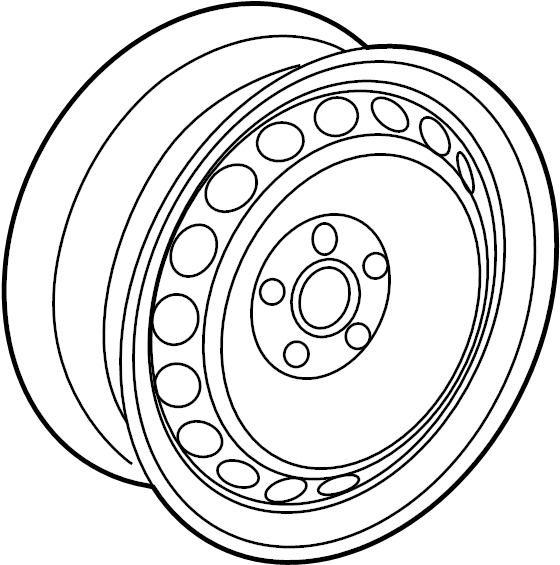 Wheel, Steel 561-601-027-03C