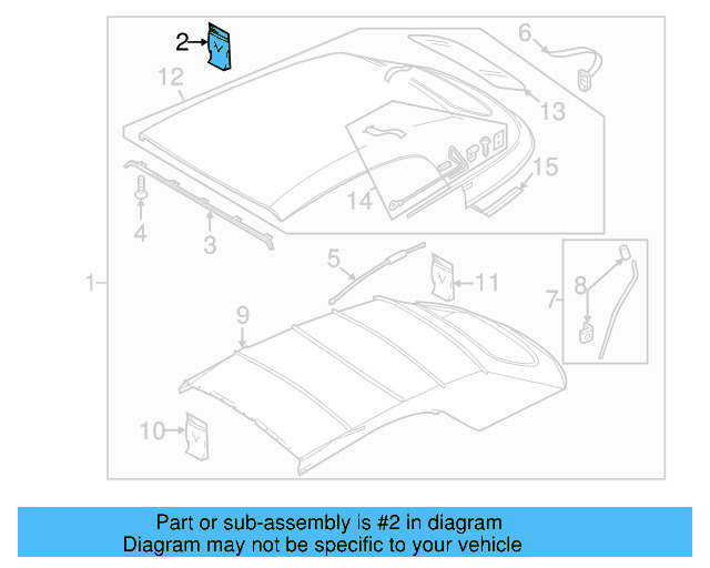 Convertible Top Hardware Kit 5C3-898-107 - View 7