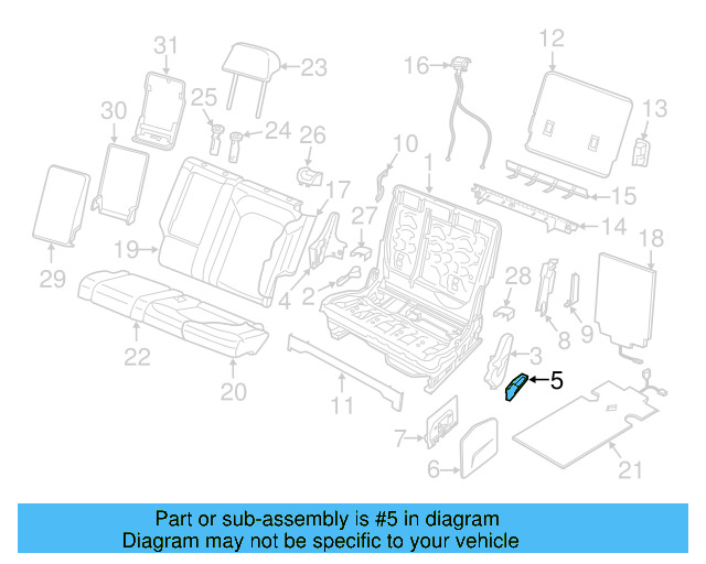 Recline Handle 3CN-881-605-82V - View 12