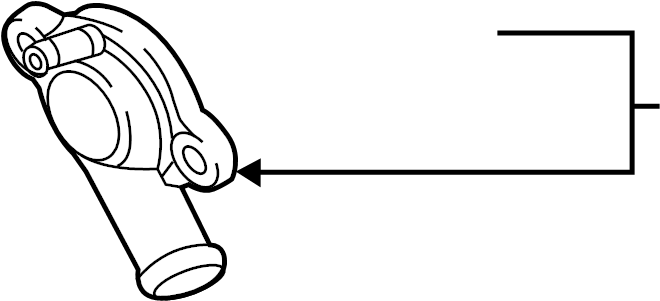 Engine Coolant Outlet Flange 04L-121-131-AA - View 2