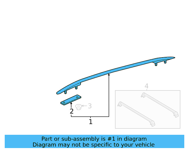 Roof Rail 3CN-860-026-03C - View 3