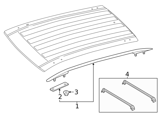 Roof Rail 3CN-860-026-03C - View 2