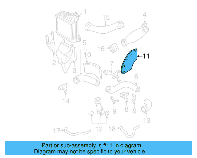 Turbocharger Mount Heat Shield 06A-145-867-E