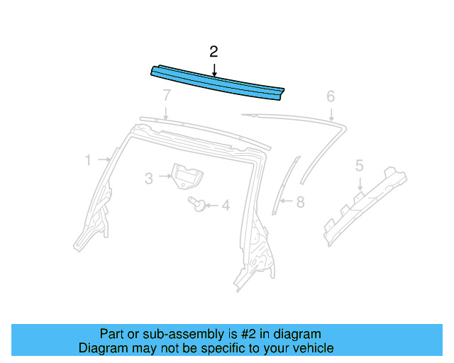 Windshield Header 1Y0-817-123 - View 7