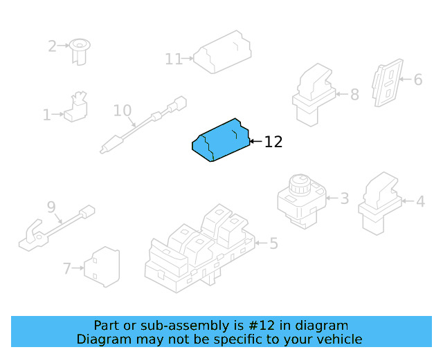 Door Interior Reflector 1K0-947-419-A - View 9