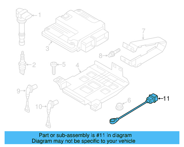 Ignition Knock (Detonation) Sensor 06E-905-377-J - View 19