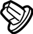 Upper Quarter Trim Clip 3B0-880-385-B - View 3