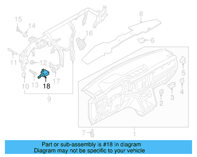 Instrument Panel Cross 3CN-857-889-A