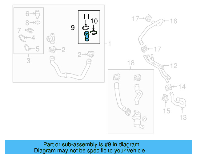 Lower Hose Coupling 5C0-122-291-J - View 33