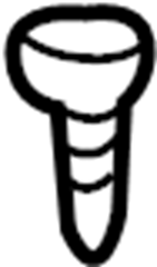 Bumper Cover Screw WHT-000-036 - View 2