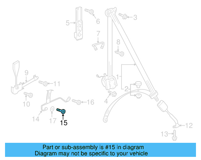 Outer Belt Assembly Lower Bolt WHT-003-682 - View 54