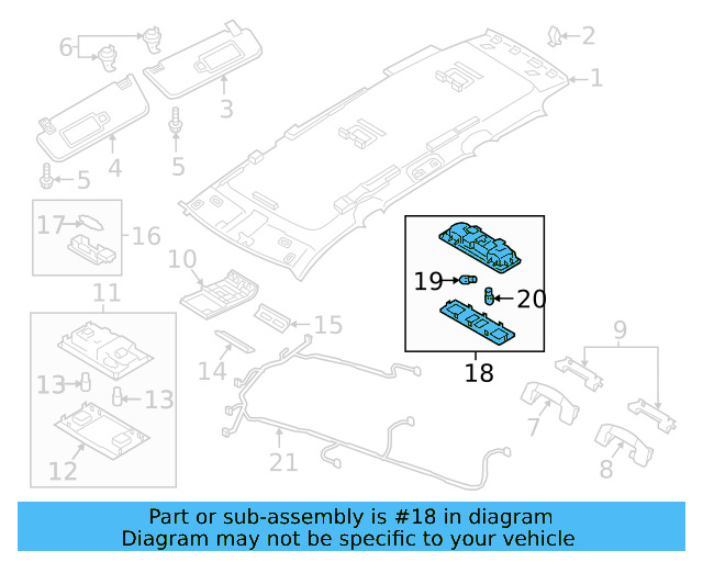 Dome Lamp Assembly 3CN-947-290-ZA2 - View 7