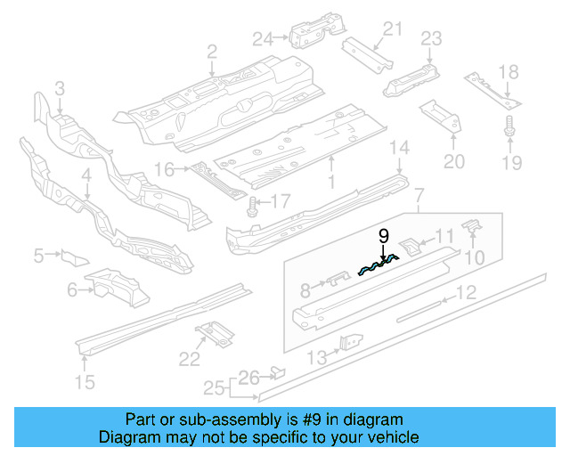 Sill Reinforcement 3QF-802-311 - View 5