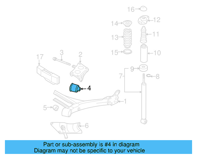 Axle Beam Rubber Mount 6R0-501-541-A - View 12