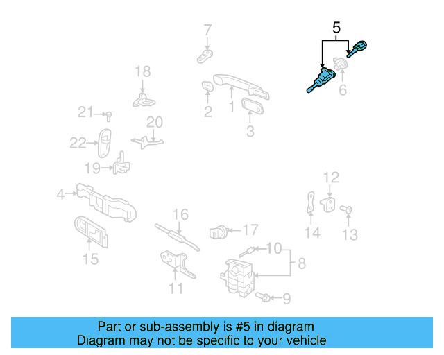 Lock Cylinder 107-837-167-PC - View 7