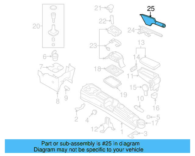 Park Brake Handle Cover 1C0-711-461-J-THL