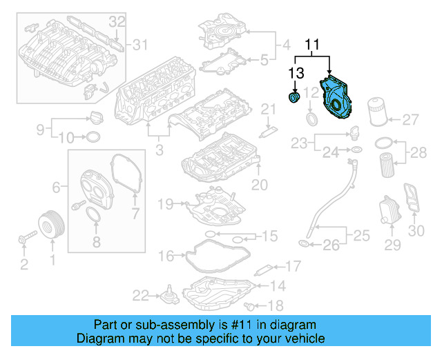 Front Cover 06K-109-210-AF - View 15