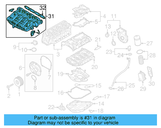 Intake Manifold 06L-133-201-ES - View 8