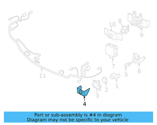 Park Sensor Cap 3G8-854-375-041 - View 2
