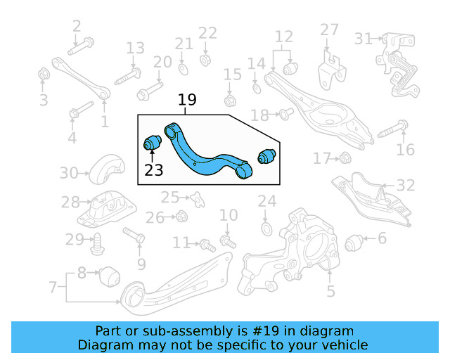 Upper Control Arm 3QF-505-323-B - View 5