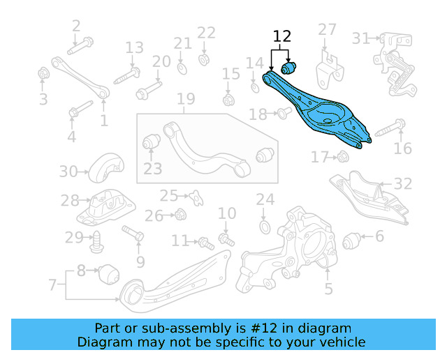 Lower Control Arm 3QF-505-311-B - View 8
