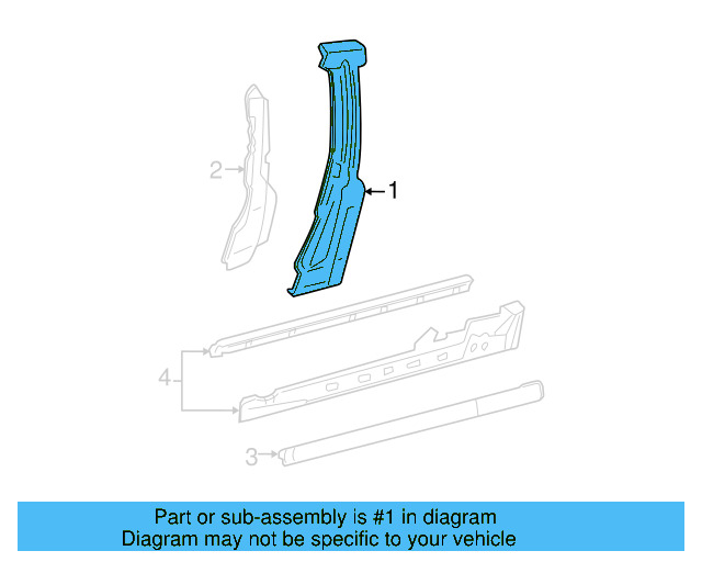 Pillar Reinforced 1Y0-809-607-F - View 3