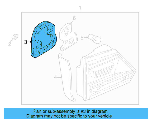 Backup Lamp Gasket 3CN-945-197 - View 3
