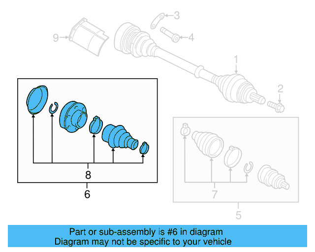 Cv Joint Kit 5Q0-498-103-A - View 8