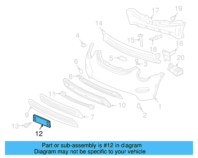 License Bracket 1C0-807-287-D-B41 - View 7