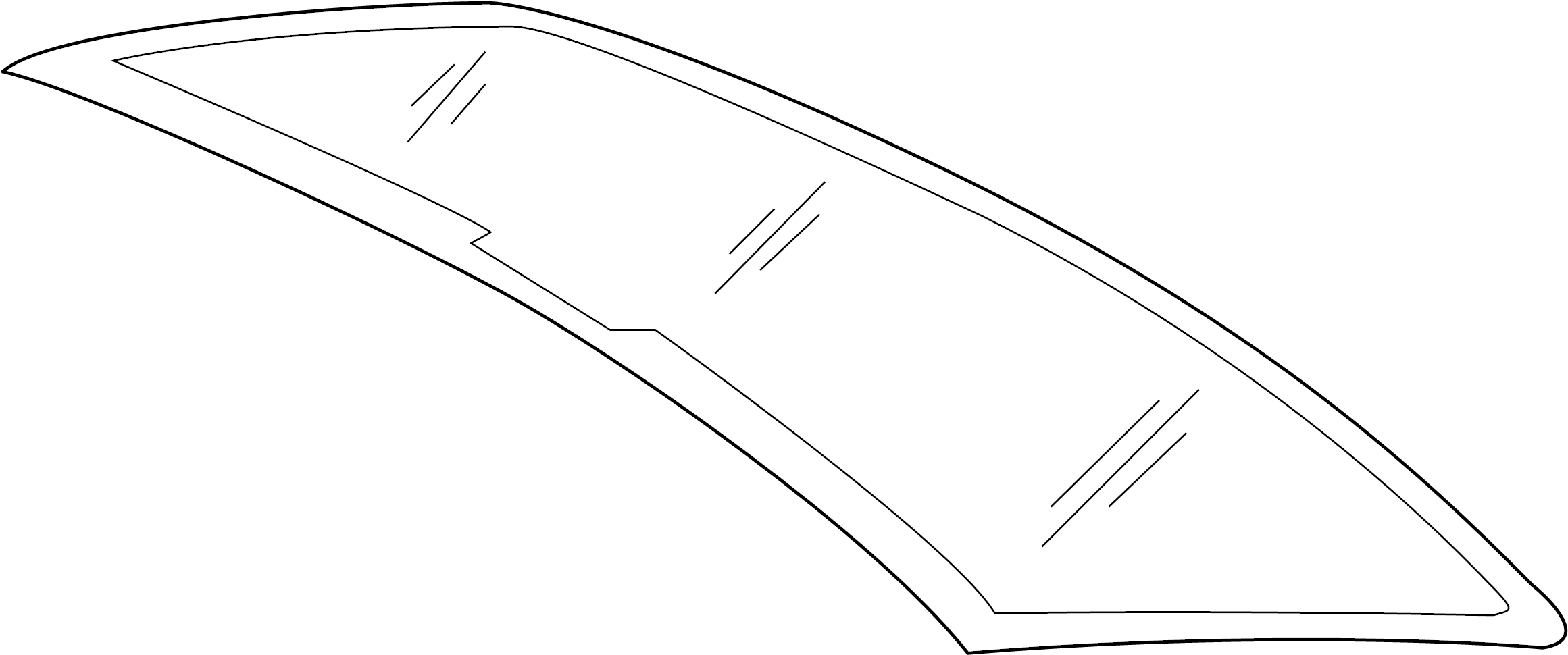 Back Glass 3C8-845-051-H-NVB