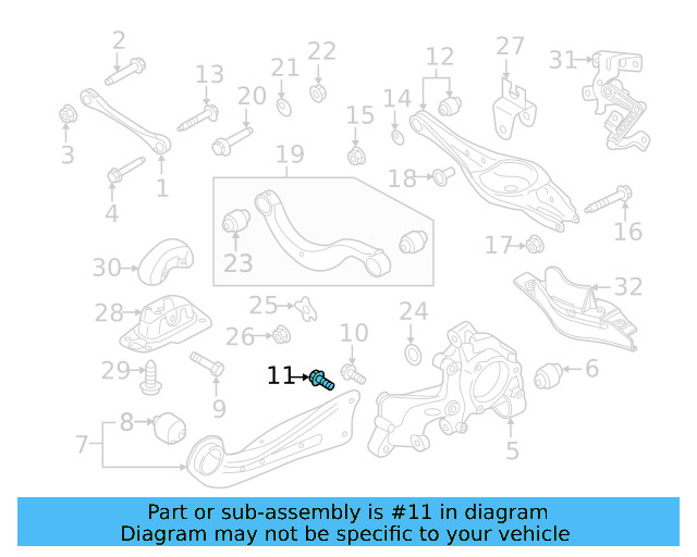 Trailing Arm Lower Bolt WHT-005-749 - View 25
