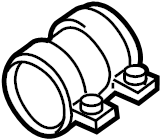 Resonator & Pipe Clamp 1K0-253-141-AF - View 8