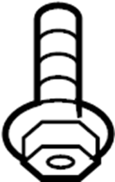 Front Shield Bolt WHT-001-136