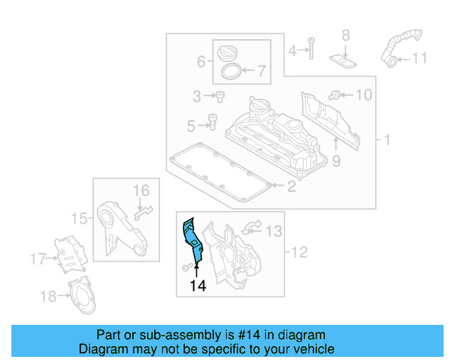 Inner Timing Cover Shield 03L-129-969-K - View 3