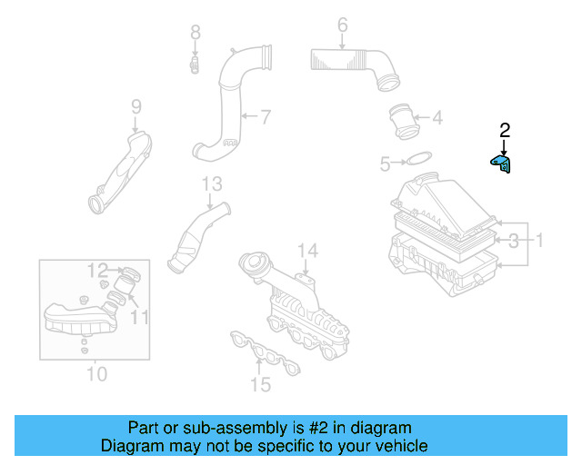 Air Cleaner Assembly Bracket 1C0-129-704-B - View 8