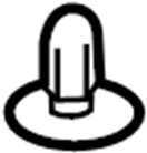 Instrument Panel Side Cover Clip WHT-008-949