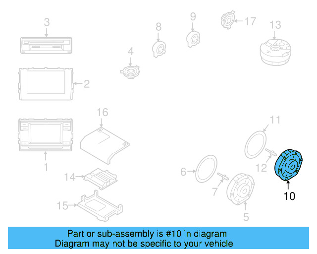Rear Dr Speaker 561-035-453-A - View 6