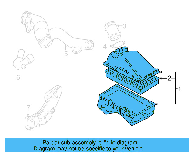 Air Cleaner Assembly 1J0-129-607-AE - View 10