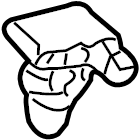 Lower Molding Clip 3B0-853-575 - View 5