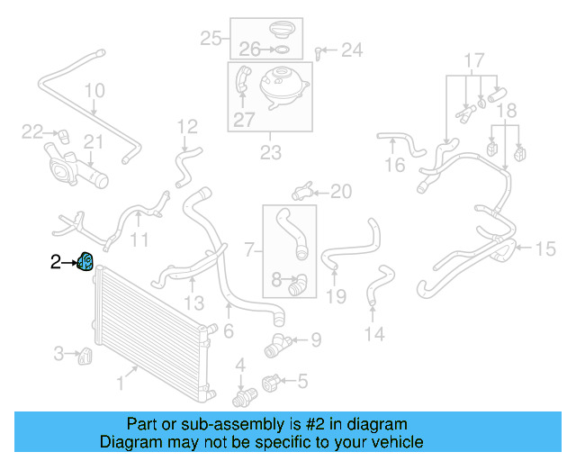 Radiator Upper Bracket 1J0-806-155-E - View 16