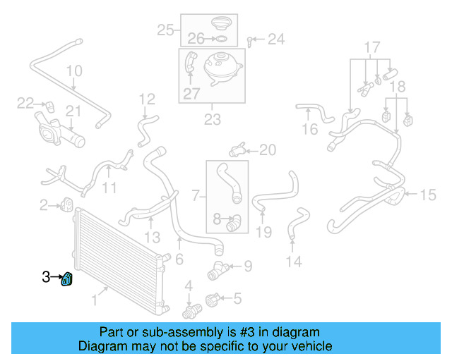 Radiator Lower Bracket 1J0-806-157-F - View 13