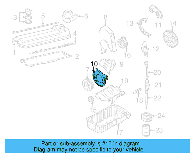 Engine Timing Cover 06A-109-175-B - View 2