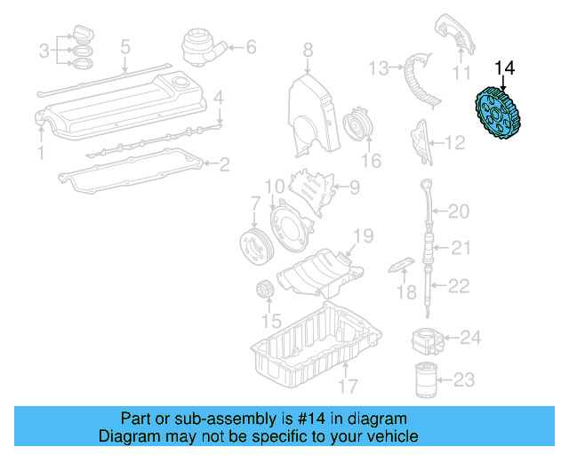 Engine Timing Camshaft Sprocket 06A-109-105-D