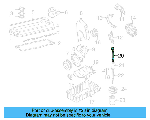 Engine Oil Dipstick 06A-115-611-C - View 4