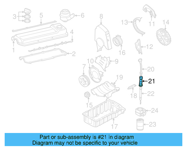 Engine Oil Dipstick Tube 06A-103-663-C - View 6