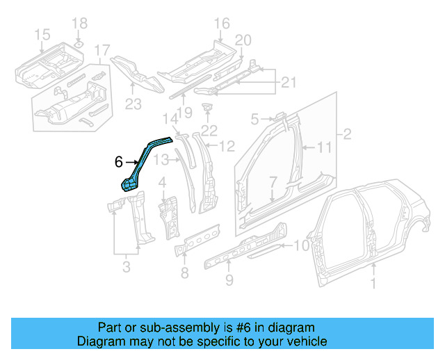 Windshield Pillar 1J0-809-039-D