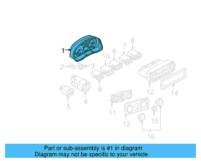Cluster Assembly 1J5-920-906-N - View 6